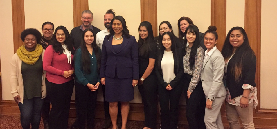 Mayor Breed with Willie Brown Fellows