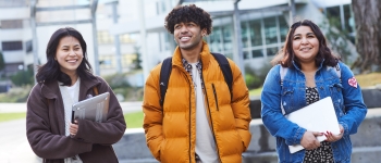 Students walking on campus